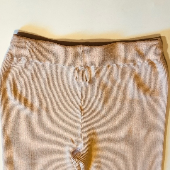 Small princess Polly wide leg forbidden stretchy ribbed blush knit pants - Picture 4 of 8